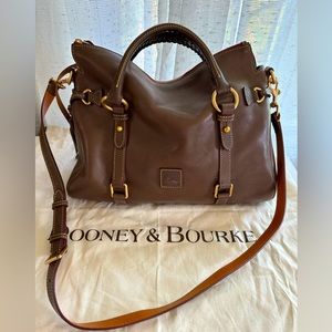 Dooney and Bourke Dark Brown Large Florentine bag & dust cover